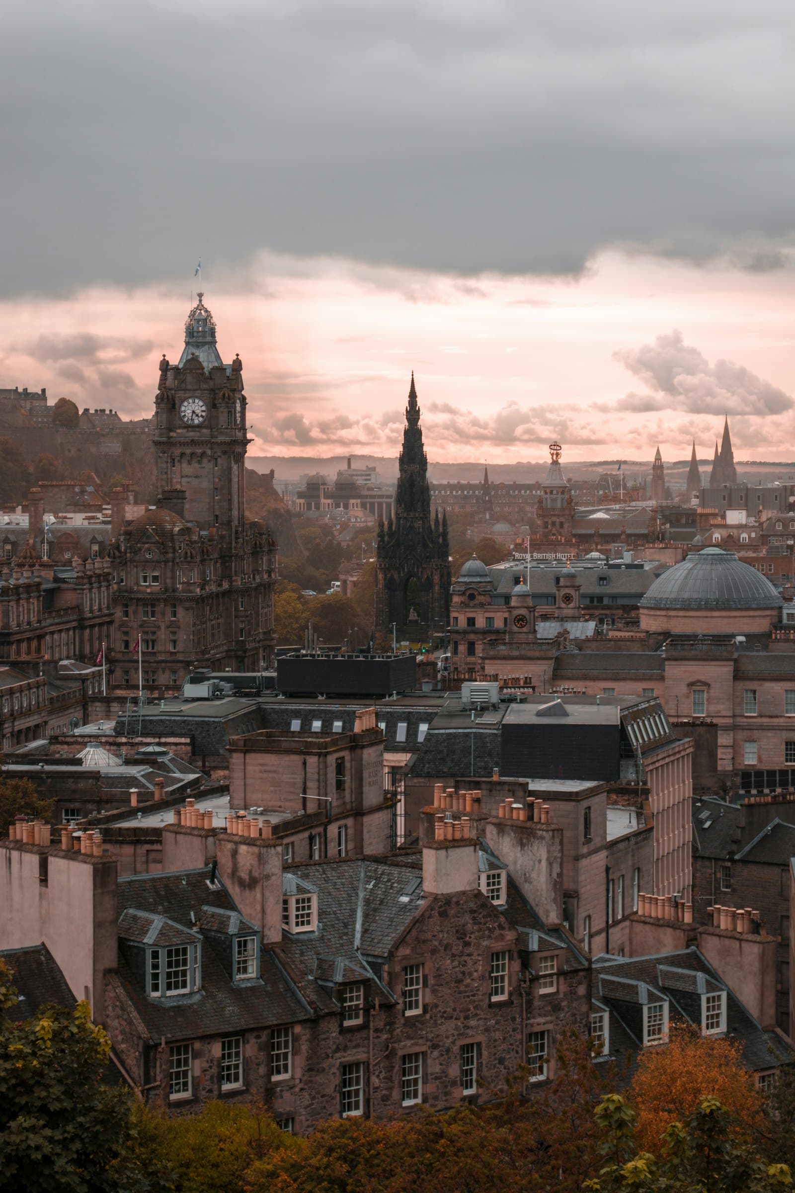Edinburgh rooftops and spires